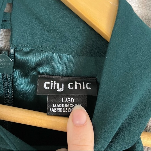 CITY CHIC Class Halter Jumpsuit in Emerald - Picture 9 of 11